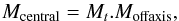 Mathematical equation: \begin{equation} M_{\rm central} = M_t.M_{\rm offaxis} ,\label{equationTomo} \end{equation}