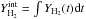 Mathematical equation: \hbox{$Y_{\rm H_{2}}^{\rm int} = \int{Y_{\rm H_{2}}\rm ({\it t})d{\it t} }$}