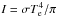 Mathematical equation: \hbox{$I=\sigma T_{\textrm{e}}^4/\pi$}