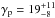 Mathematical equation: \hbox{$\gamma_{\rm p}=19^{+11}_{-8}$}