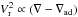 Mathematical equation: \hbox{$V_{\rm r}^2 \propto (\nabla - \nabla_{\rm ad})$}