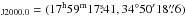 Mathematical equation: \hbox{$_{\rm J2000.0}=(17^{\rm h} 59^{\rm m} 17\fs41,34\degr50{'}18\farcs6)$}