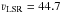 Mathematical equation: \hbox{$\varv{}_{\rm LSR} = 44.7$}