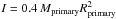 Mathematical equation: \hbox{$I=0.4\,M_{\rm primary}R_{\rm primary}^{2}$}