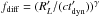 Mathematical equation: \hbox{$f_{\text{diff}}=(R'_L/(c t'_{\mathrm{dyn}}))^\gamma$}
