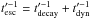 Mathematical equation: \hbox{$t'^{-1}_{\mathrm{esc}} = t'^{-1}_{\mathrm{decay}}+t'^{-1}_{\mathrm{dyn}}$}