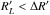 Mathematical equation: \hbox{$R'_L < \Delta R'$}