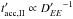 Mathematical equation: \hbox{$t'_{\mathrm{acc,II}} \propto {D'_{EE}}^{-1}$}