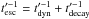 Mathematical equation: \hbox{$t'^{-1}_{\mathrm{esc}} = t'^{-1}_{\mathrm{dyn}}+t'^{-1}_{\mathrm{decay}}$}