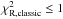 Mathematical equation: \hbox{$\chi^2_\mathrm{R, classic} \le 1$}