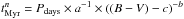 Mathematical equation: \hbox{$t_\mathrm{Myr}^n = P_\mathrm{ days}\times a^{-1} \times ((B-V)-c)^{-b}$}