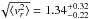 Mathematical equation: \hbox{$\sqrt{\langle v_{r}^{2}\rangle} = 1.34^{+0.32}_{-0.22}$}