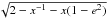 Mathematical equation: \hbox{$\sqrt{2-x^{-1}-x(1-e^2)}$}