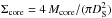 Mathematical equation: \hbox{$\Sigma_\mathrm{core}=4\,M_\mathrm{core}/(\pi D_{\rm S}^2)$}
