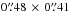 Mathematical equation: \hbox{$0\farcs48\,\times\,0\farcs41$}