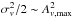 Mathematical equation: \hbox{$\sigma_v^2/2\sim A_{v, \rm max}^2$}