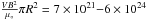 Mathematical equation: \hbox{$\frac{VB^2}{\mu_\circ} \pi R^2 = 7\times 10^{21}{-}6\times 10^{24}$}