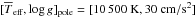 Mathematical equation: \hbox{$[\Tmean,\log g]_{\rm pole}=[10\,500~{\rm K}, 30 ~\rm cm/s^2]$}