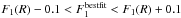 Mathematical equation: \hbox{$F_1(R)-0.1 < F_1^{\rm best fit} < F_1(R)+0.1$}