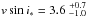 Mathematical equation: \hbox{$v\sin i_{*} = 3.6\stackrel{+0.7}{_{-1.0}}$}