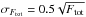 Mathematical equation: \hbox{$\sigma_{F_{\rm tot}} = 0.5 \sqrt{F_{\rm tot}}$}