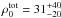 Mathematical equation: \hbox{$\rho^{\rm tot}_0=31^{+40}_{-20}$}