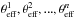 Mathematical equation: \hbox{$\theta_{\mathrm{eff}}^1, \theta_{\mathrm{eff}}^2, ..., \theta_{\mathrm{eff}}^n$}