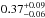 \hbox{$0.37^{+ 0.09}_{-0.06}$}