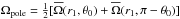 \hbox{$\Omega_{\rm pole}=\onehalf[\mean\Omega(r_1,\theta_0)+\mean\Omega(r_1,\pi-\theta_0)]$}