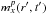 \hbox{$m_x^p(r', t')$}