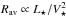 \hbox{$\Rrad \propto \Lstar / \Vstar^2$}