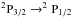 \hbox{$\rm ^2P_{3/2} \rightarrow ^2P_{1/2}$}