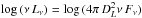 \hbox{$\log\,(\nu\,L_{\nu})=\log\,(4\pi\,D^{2}_{L}\nu\,F_{\nu})$}