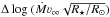 \hbox{$\Delta \log~(\dot{M} \varv_{\infty} \sqrt{R_{\star}/R_{\odot}})$}