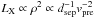 \hbox{$L_{\rm X} \propto \rho^{2} \propto d_{\rm sep}^{-1} v_{\rm pre}^{-2}$}