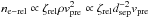 \hbox{$n_{\rm e-rel} \propto \zeta_{\rm rel} \rho v_{\rm pre}^2 \propto \zeta_{\rm rel} d_{\rm sep}^{-2} v_{\rm pre}$}