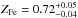 \hbox{$Z_{\rm Fe}= 0.72 ^{+0.05}_{-0.04}$}
