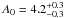 \hbox{$A_0=4.2^{+0.3}_{-0.3}$}