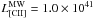 \hbox{$L^{\rm MW}_{\rm [CII]}=1.0\times10^{41}$}