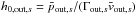 \hbox{$h_{0,\mathrm{out},s} = \bar{p}_{\mathrm{out},s} / (\Gamma_{\mathrm{out},s}\bar{v}_{\mathrm{out},s})$}