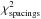 \hbox{$\chi^2_{\rm spacings}$}
