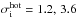 \hbox{$\sigma^\mathrm{hot}_\mathrm{i} = 1.2,\,3.6$}