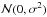 \hbox{$\mathcal{N}(0, \sigma^2)$}