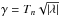 \hbox{$\gamma=T_{n}\sqrt{|\lambda|}$}