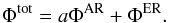 \begin{equation} \Phi^{\rm tot}=a\Phi^{\rm AR}+\Phi^{\rm ER}. \end{equation}
