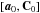 \hbox{$\left[\vec{a}_0, {\bf C}_0\right]$}