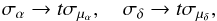 \appendix \setcounter{section}{1} \begin{eqnarray} \label{eq:limit-sigma} \sigma_{\alpha}\to t\sigma_{\mu_{\alpha}},\quad\sigma_{\delta}\to t\sigma_{\mu_{\delta}}, \end{eqnarray}