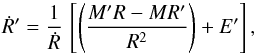 \appendix \setcounter{section}{1} \begin{equation} \dot{R}' = \frac{1}{\dot{R}} \, \left[ \left( \frac{M'R-MR'}{R^2} \right) + E' \right] , \end{equation}
