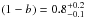 Mathematical equation: \hbox{$(1-b) = 0.8^{+0.2}_{-0.1}$}