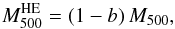 Mathematical equation: \appendix \setcounter{section}{1} \begin{equation} \Mvh = (1-b)\,\Mv , \label{eq:mb} \end{equation}